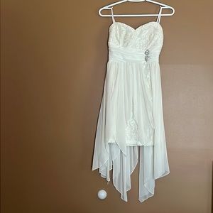 Sequin hearts strapless party dress, size -9